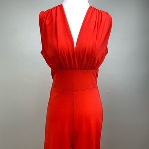 1970s vintage red jumpsuit